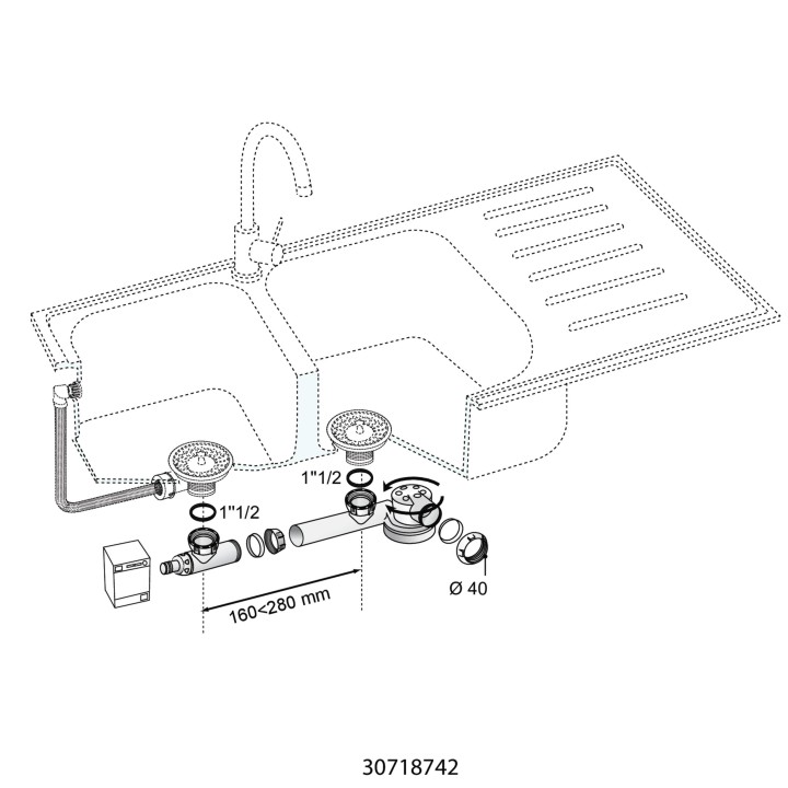 ESPACE TUBUL RACCORD AC SIPHON