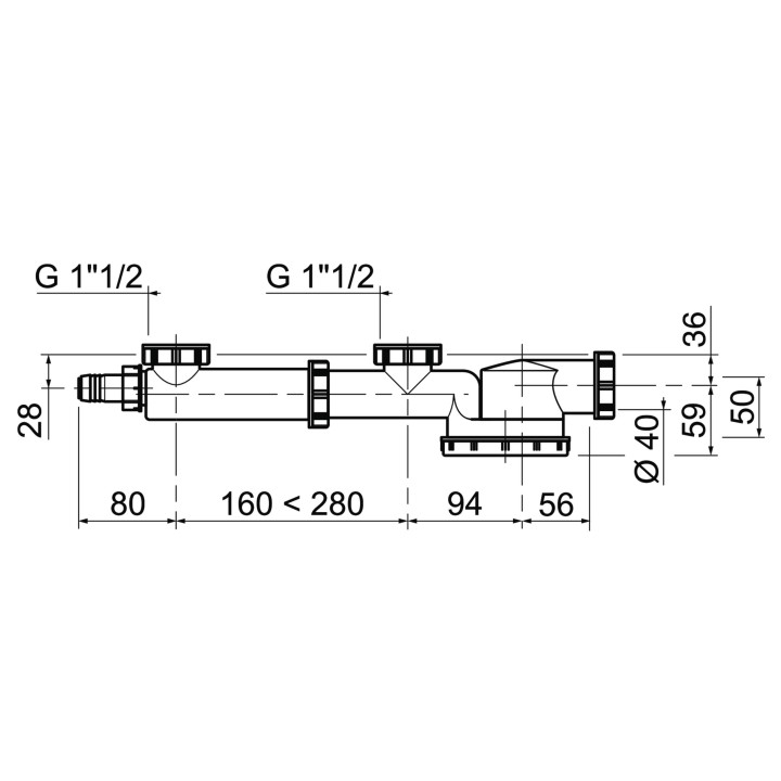 ESPACE TUBUL RACCORD AC SIPHON