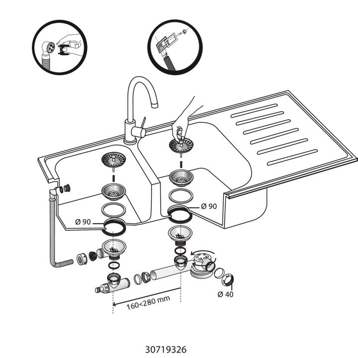 ESPACE VIDAGE EVIER D90 2B