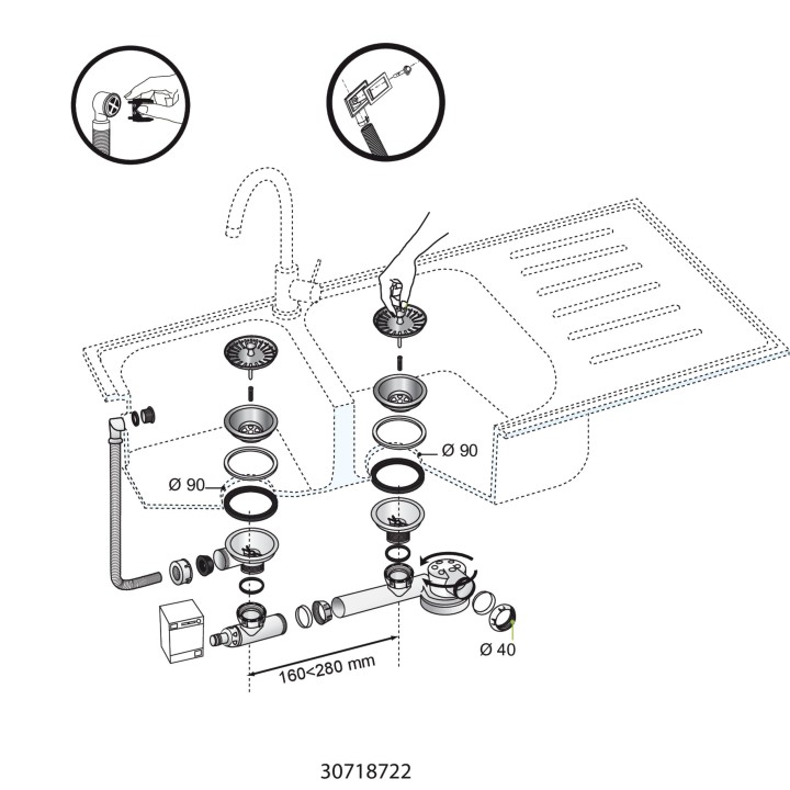 ESPACE VIDAGE EVIER D90 2B