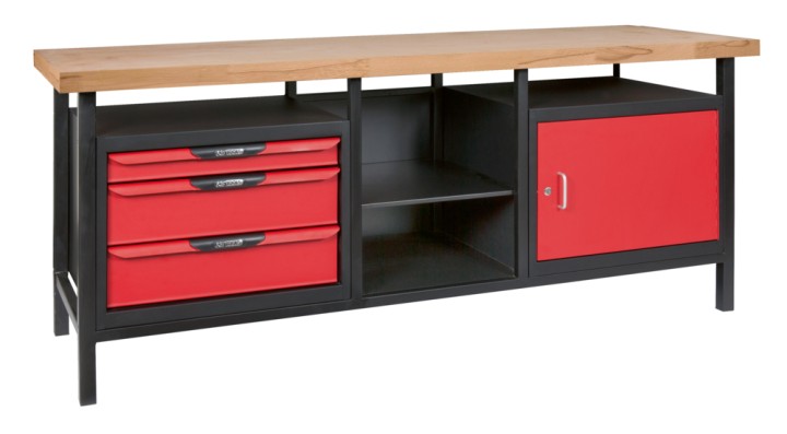 Etabli 1 porte +3 tir. - L.2m