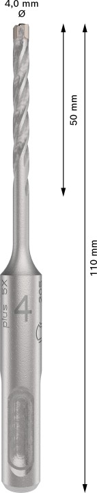 Foret beton PRO SDS plus-5X 4x