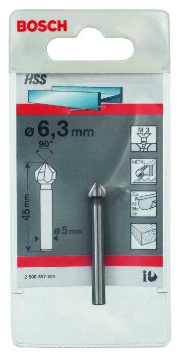 Fraise à lamer PRO 6.3x45mm M3