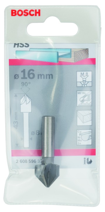 Fraise à noyer PRO 16x43mm M8