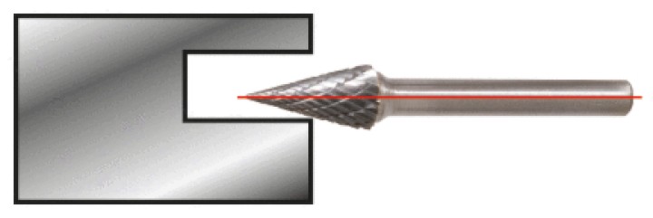 Fraise HM forme M, 10mm, 65mm