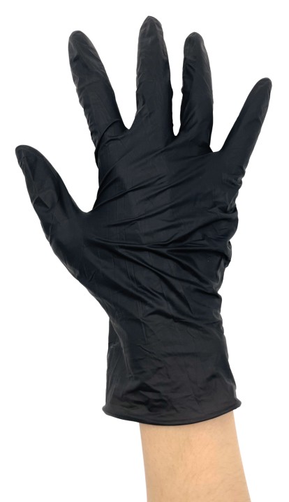 Gant nitrile noir, L, 100pcs