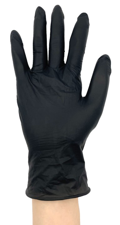 Gant nitrile noir, M, 100pcs