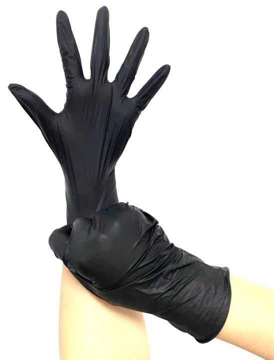 Gant nitrile noir, M, 100pcs