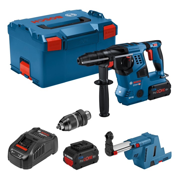 GBH 18V-28 CF 2x8,0Ah GAL 1880 L-BOXX + GDE 18V-16