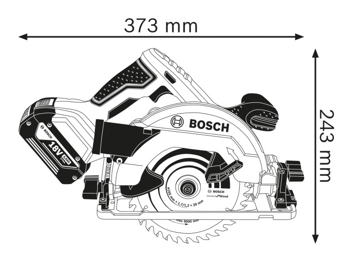 GKS 18V-57 G 2x4,0Ah L-B