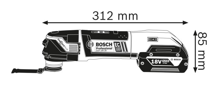 GOP 18V-28 + acc, 2x5,0Ah L-Boxx