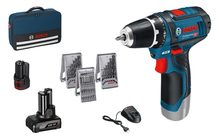 GSR 12V-15 1x2,0Ah + 1x4,0Ah