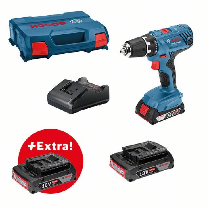 GSR 18V-21 + 3x2,0Ah LC