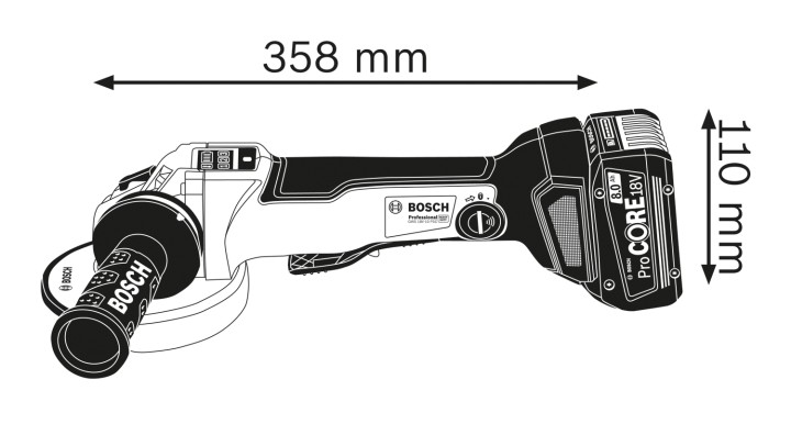 GWS 18V-10 PSC + 2x8,0Ah L-Boxx