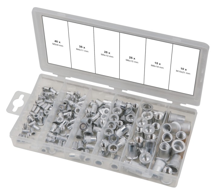 Inserts taraudés alu, 150pcs