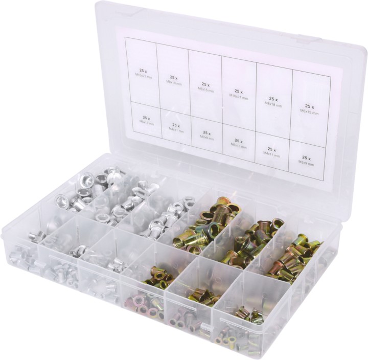 Inserts traudés acier/alu x300