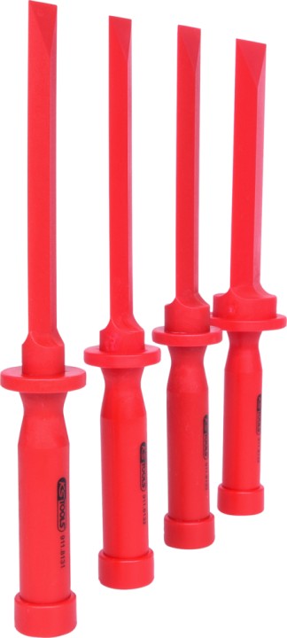 Jeu 4 burins plats, PVC souple