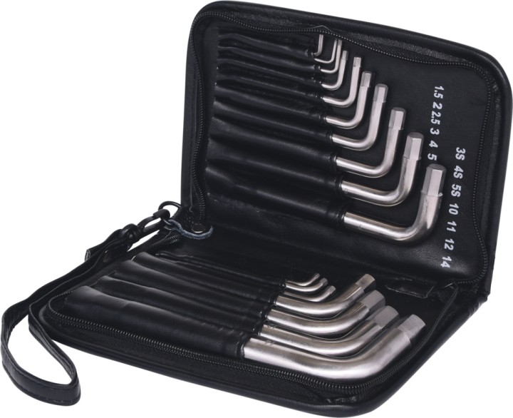 Jeu de 17 clés mâles, 6pans