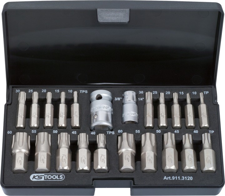 Jeu de 23 douilles TORX plus