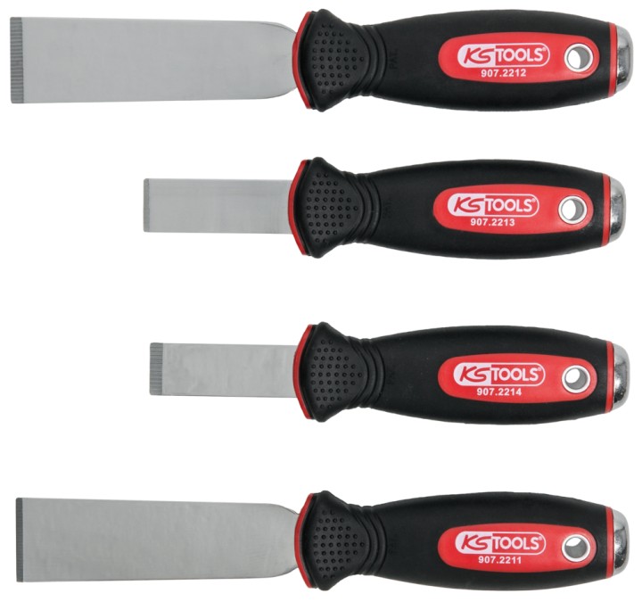 Jeu de 4 grattoirs, lame Inox