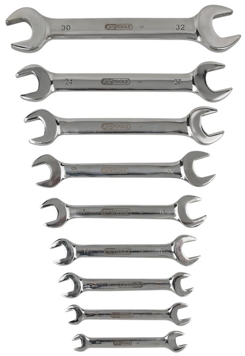 Jeu de 9 clés à fourches INOX