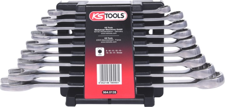 Jeu de 9 clés mixtes INOX