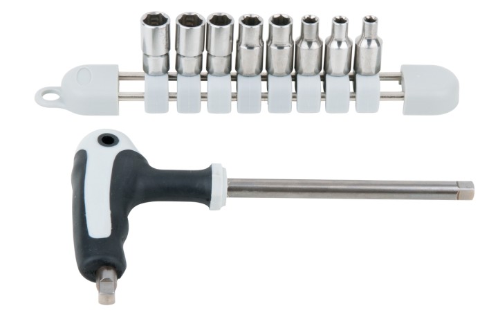 Jeu douiles 1/4'' INOX 9 pcs