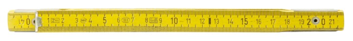 Mètre pliant jaune, bois, L.2m