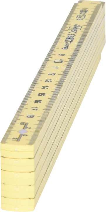 Mètre pliant jaune composit 2m