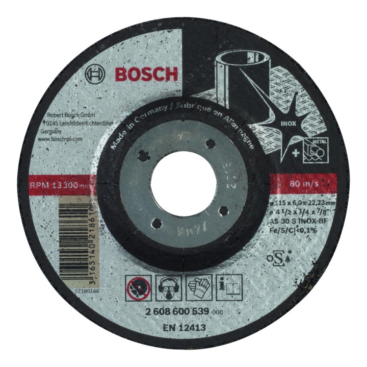 Meule PRO pour l'Inox 115x6x22