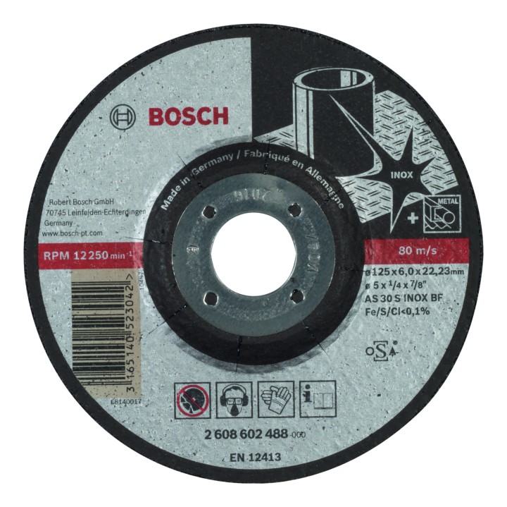 Meule PRO pour l'Inox 125x6x22