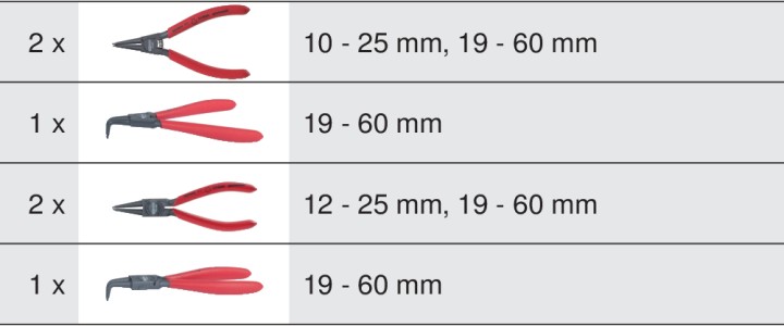 Module de 6 pinces à Circlips