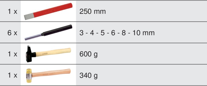 Module outils de frappe ,9pcs