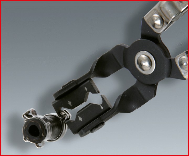 Pince à colliers pivotante 45°