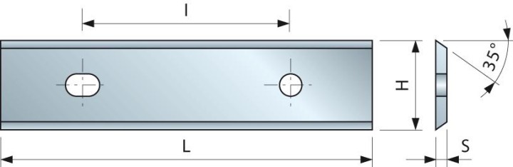 Plaquette 35° 30x12x1,5 I14