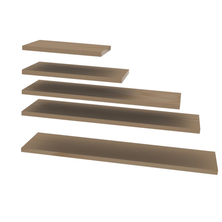 Plateau bois SRM 861x700x40 mm