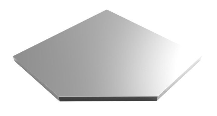 Plateau inox 863x863x480 angle