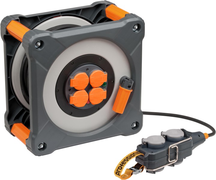 professionalLINE Enrouleur de câble avec Powerblock 40m+5m de câble H07RN-F 3G2,5
