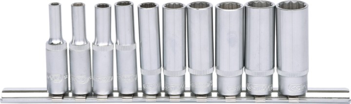 Rail 10 douilles 1/4'' 12pans