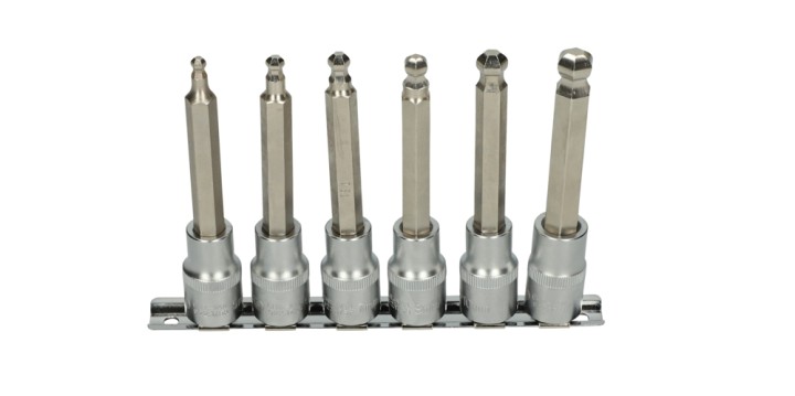 Rail de 6 douilles tournevis