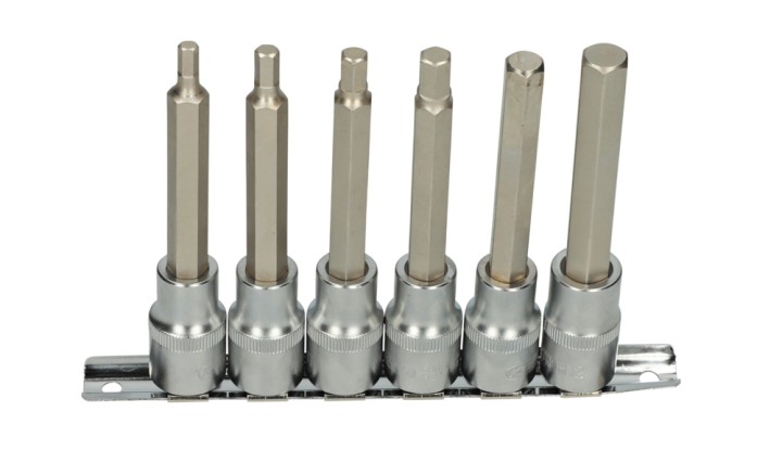 Rail de 6 douilles tournevis