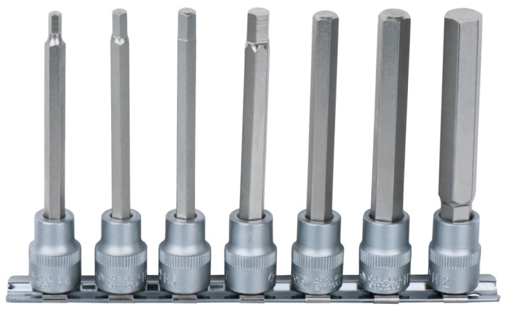 Rail de 7 douilles tournevis