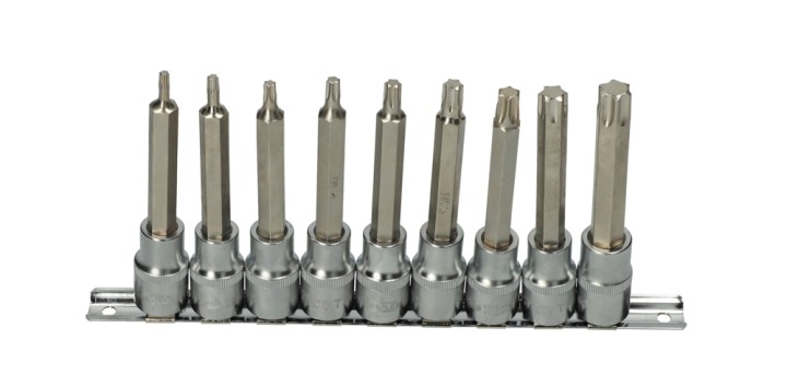Rail de 9 douilles tournevis