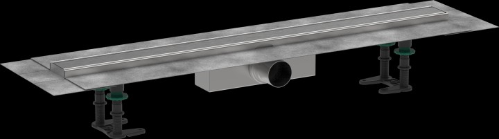 RainDrain Compact Caniveau de douche linéaire 800 avec hauteur d'encastrement 63 mm
