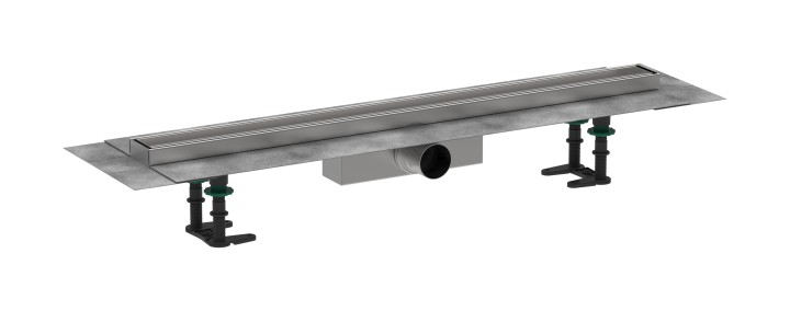 RainDrain Compact Caniveau de douche linéaire 800 avec hauteur d'encastrement 63 mm