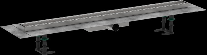 RainDrain Compact Caniveau de douche linéaire 900 avec hauteur d'encastrement 43 mm