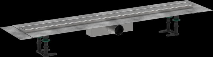 RainDrain Compact Caniveau de douche linéaire 900 avec hauteur d'encastrement 63 mm