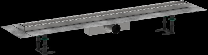 RainDrain Compact Caniveau de douche linéaire 900 avec hauteur d'encastrement 63 mm