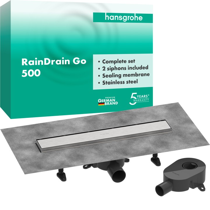 RainDrain Go Kit instal caniveau dch 500