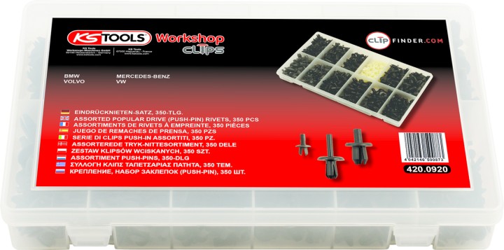 Rivets à empreinte, 280pcs